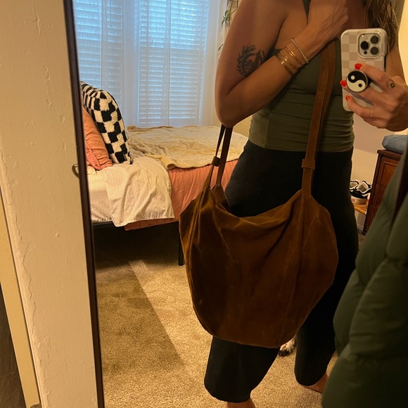 Free People Tan Suede Tote Bag - Picture 3 of 8